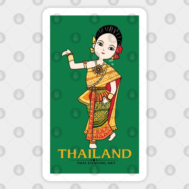 Thai Dancing Art Magnet by KewaleeTee